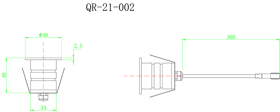 LED防炫地埋灯QR-21-002